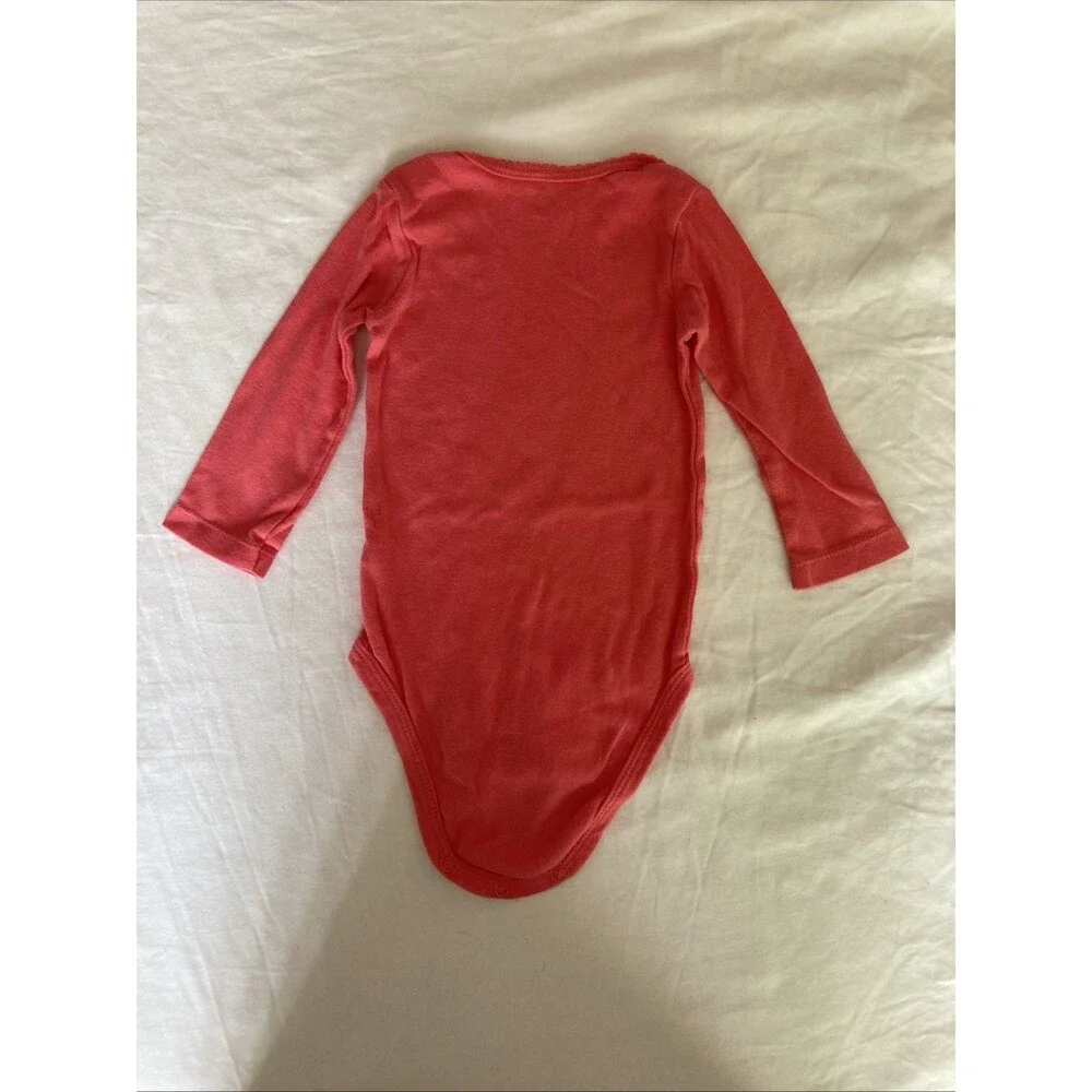 12 Months Carter’s baby girl clothes - long sleeve one piece | necklace theme